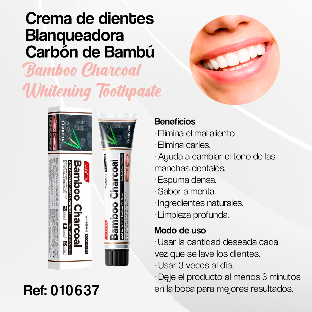 Miniatura 2 de 010637-CREMA DIENTES BLANQUEADORA BAMBÚ